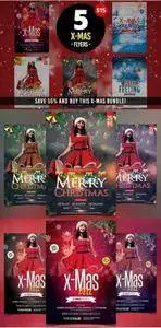 CreativeMarket - 5 X-MAS PSD Flyers Template