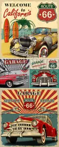 Retro Car Posters Vector