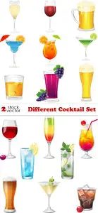 Vectors - Different Cocktail Set