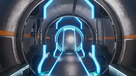 Futuristic Sci-Fi Game Environment In Blender