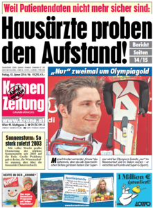 Kronen Zeitung, 10. Januar 2014