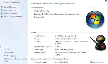 Microsoft Windows 7 Ultimate SP1 (x86/x64)