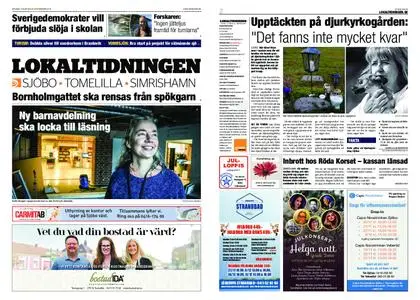 Lokaltidningen Sjöbo – 16 november 2019