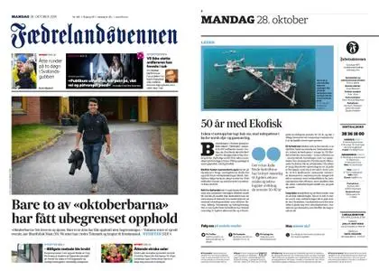 Fædrelandsvennen – 28. oktober 2019