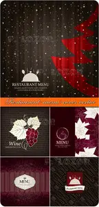 Restaurant menu cover vector