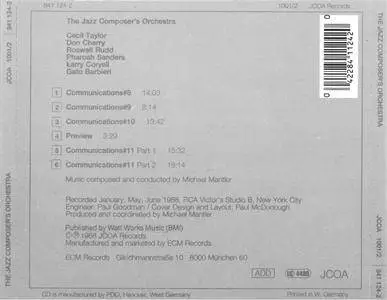 The Jazz Composer's Orchestra - The Jazz Composer's Orchestra (1968) {ECM JCOA 1001-02 rel 1994}