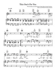 This One's For You - David Guetta feat. Sia (Piano-Vocal-Guitar (Piano Accompaniment))