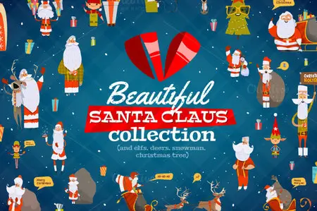 CreativeMarket - Beautiful Santa Claus collection