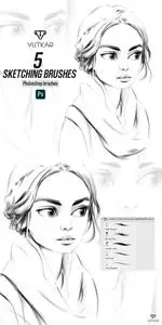 5 Sketching Brushes for Photoshop