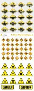 Vectors - Yellow Warning Signs 5