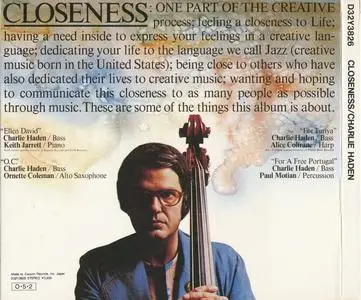 Charlie Haden - "Closeness" Duets (1976) {Horizon--A&M Records, D32Y3826, Japan Early Press}