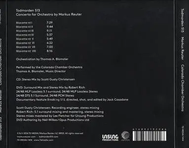 Colorado CO, Thomas A. Blomster - Markus Reuter: Todmorden 513, Concerto For Orchestra (2014) Audio CD