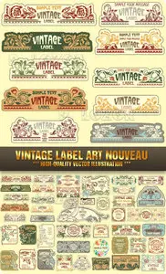 Vintage Label Art Nouveau
