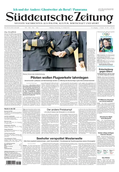 Sueddeutsche Zeitung vom 18.02.2010