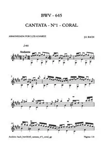 bach bwv0645 cantata nº1 coral