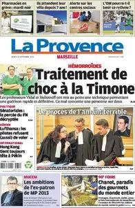 La Provence Marseille Du Mardi 30 Septembre 2014