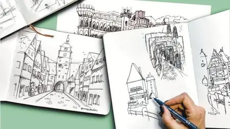 Urban Sketching: Draw Characteristic Old City Charm With One Point Perspective