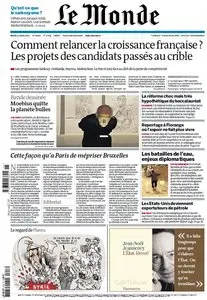 Le Monde et Supplément Economique du Mardi 13 Mars 2012
