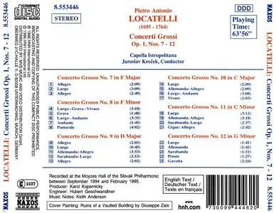 Jaroslav Krček, Capella Istropolitana - Pietro Antonio Locatelli: Concerti Grossi Op.1, Nos. 7-12 (1996)