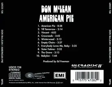 Don McLean - American Pie (1971) [MFSL, Remastered Reissue 1998]