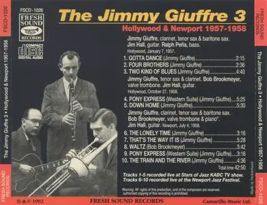 Jimmy Giuffre - Hollywood & Newport 1957-1958 (1992) {Fresh Sound Records ‎FSCD-1026}
