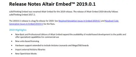 Altair Embed 2019.0.1 Build 41