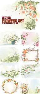 Vector Flowers Set
