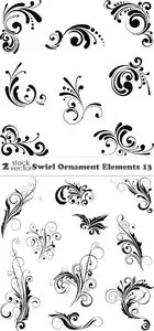 Vectors - Swirl Ornament Elements 13
