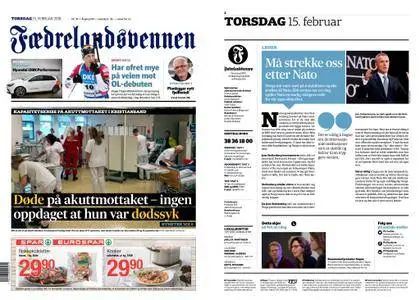 Fædrelandsvennen – 15. februar 2018
