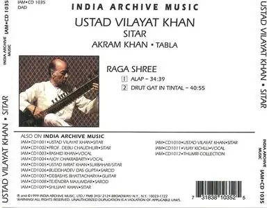 Ustad Vilayat Khan - Raga Shree (1999) {India Archive Music}