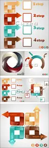 Vector - Infographics design cells and strips web