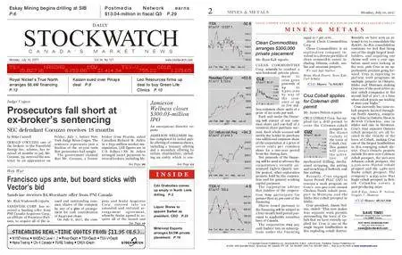 Stockwatch - Canada Daily – July 10, 2017