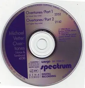Michael Vetter - Overtones (Voice & Tambura) (1982) {Wergo SM 1038-50 rel 1984}
