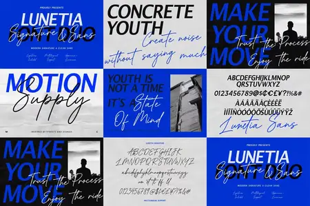 Lunetia Font Duo - Modern Signature and Clean Sans