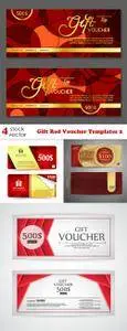 Vectors - Gift Red Voucher Templates 2