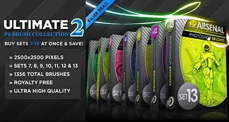  GoMedia Ultimate Photoshop Brush Collections 1 & 2