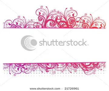 Vector illustration of a floral pink border