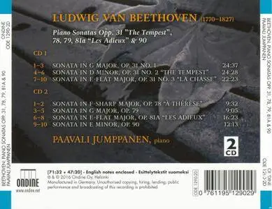 Paavali Jumppanen - Ludwig van Beethoven: Piano Sonatas, Vol 4: Opp. 31 'The Tempest', 78, 79, 81a 'Les Adieux' & 90 (2016)