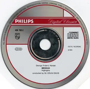 Händel - Colin Davis - Messiah Highlights (Philips 426 752-2) (EU 1990)