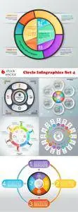 Vectors - Circle Infographics Set 4