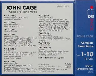 John Cage - Complete Piano Music, Vols. 1-10 - Steffen Schleiermacher (2004) {18CD Set MDG 613 1731-2 rec 1997-2002}