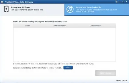 7thShare iPhone Data Recovery 2.8.8.8