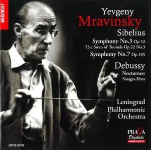 Yevgeny Mravinsky, LPO - Jean Sibelius: Symphony No.3 & No.7, 'The Swan of Tuonela'; Claude Debussy: Nocturnes (2016)