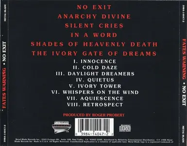 Fates Warning - No Exit (1988)