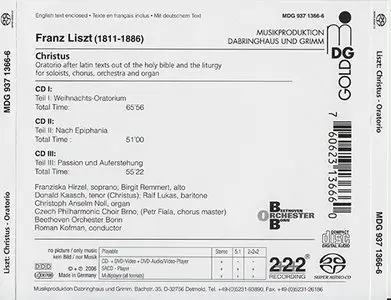 Franz Liszt - Beethoven Orchester Bonn, Roman Kofman - Christus Oratorio (2006) {Hybrid-SACD // EAC Rip} [RE-UP]