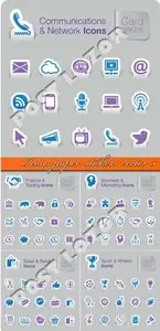 Icons paper stickers vector 5