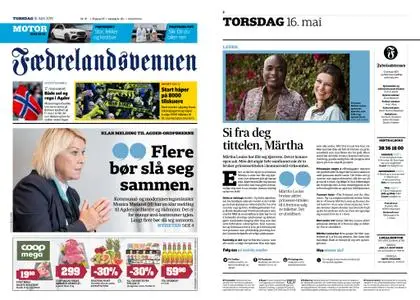 Fædrelandsvennen – 16. mai 2019