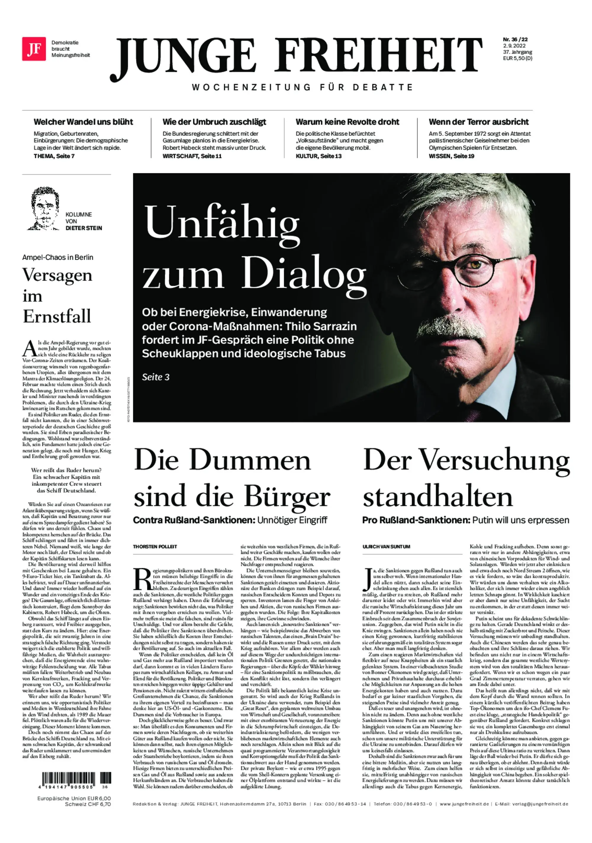 Junge Freiheit 31. August 2022 / AvaxHome