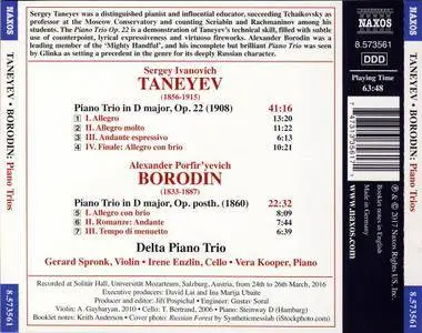 Delta Piano Trio - Taneyev & Borodin: Piano Trios (2017)