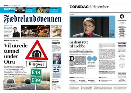 Fædrelandsvennen – 05. desember 2019